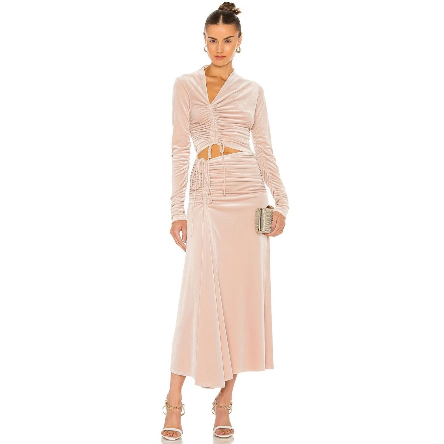 A.L.C. Orly Midi Sugarcane Beige Sz 4 Skirt